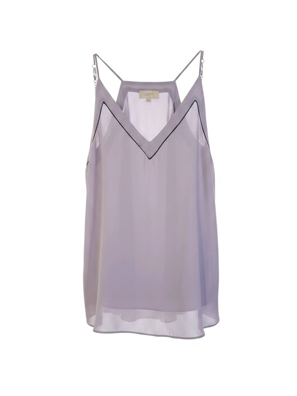 LOFT Lavender Chiffon V-Neck Camisole